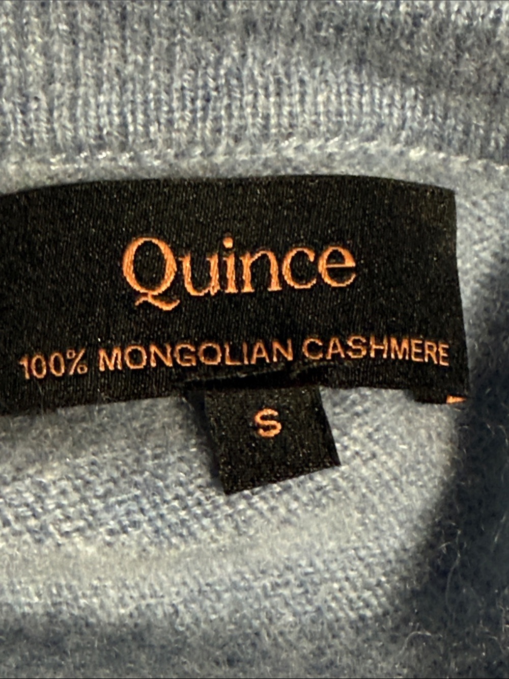 Quince Mongolian Cashmere Cardigan Sweater Faded Denim Blue S Office Luxury Soft - Picture 10 of 14